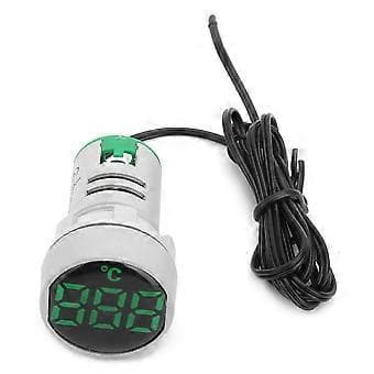 AC 50~380V Temperaturindikator Lys LED Digital Termometer -20~199 (Grøn)