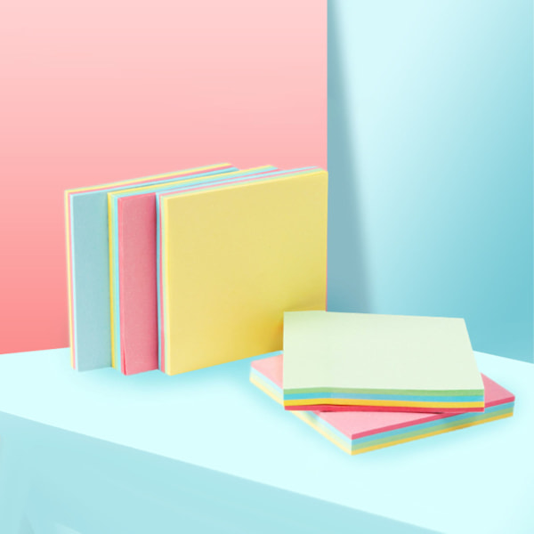 1 Förpackning 100 Ark Självhäftande Post-it-lappar Papperssida Markörer Memo Index Påminnelseflikar för Hem- och Kontorsbruk 76x50mm Vanlig Typ 4 Färger