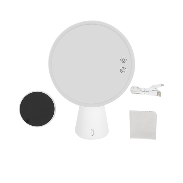 Multifunksjonell LED-lys sminke speil bordlampe berøringsskjerm Bluetooth lyd
