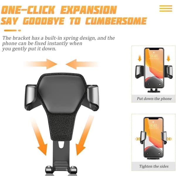 Mobiltelefonholder, Bil, GPS-holder, Sort