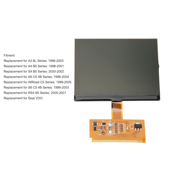 Instrumentklynge LCD-skjerm Profesjonell Klar Skjerm Direkte Passform for A3 A4 A6 S4 B5