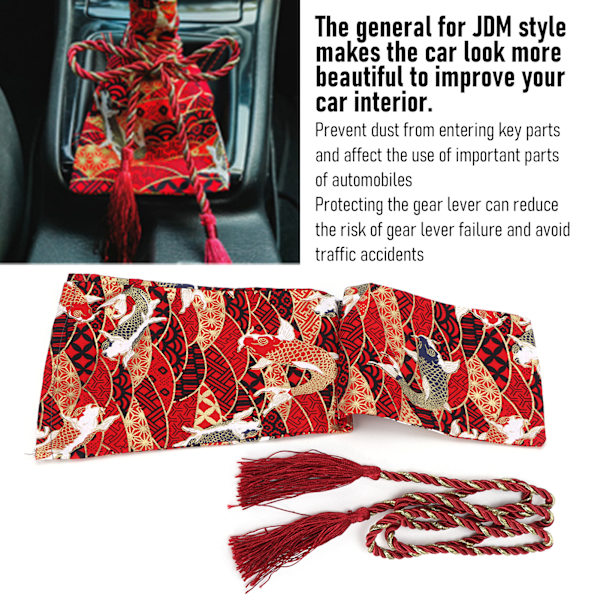 Gearshift støvcover støvle lærred bilmodifikation universel til JDM stil PatternG