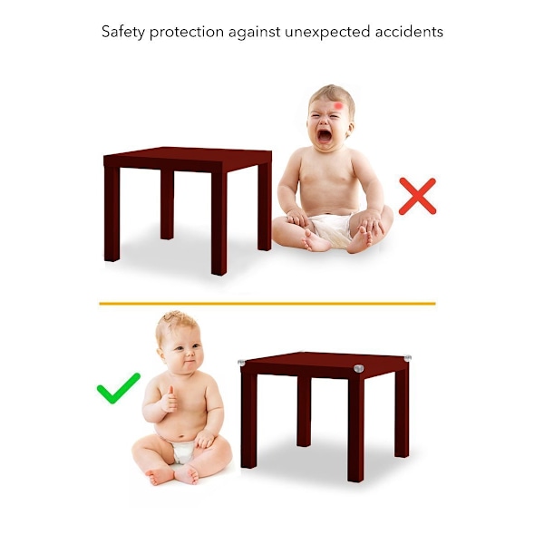 Högpresterande självhäftande, mjuka elastiska stötfångare för barnsäkerhet, hörnskydd giftfria medicinska PVC, transparenta möbelskydd