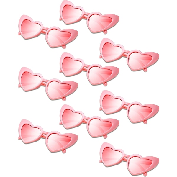 9 par hjerteformede solbriller Vintage hjertesolbriller til kvinder
