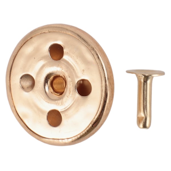 100 Set Svampar Nitar Dubbar 25mm DIY Pläterad Järn Kon Spikar och Dubbar Svamp Topp Huvud Nit Dubb för Reparation av Läder Guld