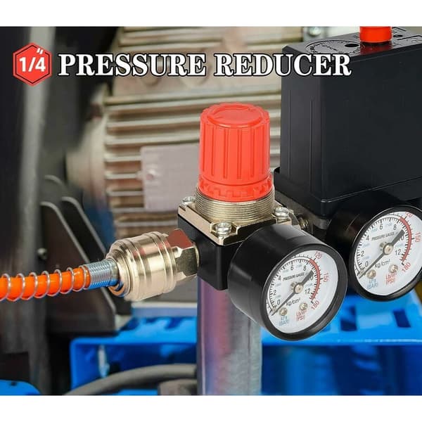 Pneumatisk ekspansjonsventil for luftsystemer, luftkompressor trykkregulator med enkel installasjon og demontering, 3-hulls og 4-hulls