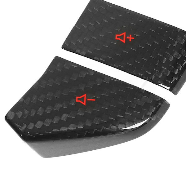 Ratstyrekontaktknap Trim Carbonfiber Udskiftning til Corvette C8 2020 til Nuværende Rød