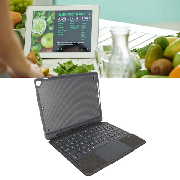Avtagbart trådlöst Bluetooth-tangentbordsfodral för IOS Tablet 10.2in Pro 10.5in Air3 10.5in Magnetiskt med RGB-bakgrundsbelysning
