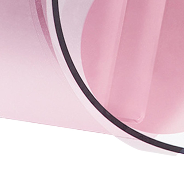 Innovativ Akryl Blomvas Ornament Färgglad Genomskinlig Stilren Geometrisk Vas Rosa Måne (29x21x7cm)