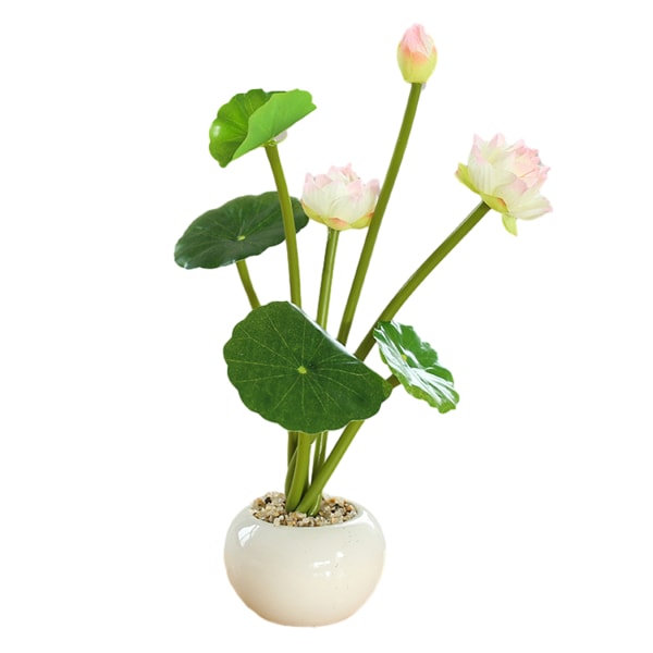 Lotus pieni pyöreä bonsai keinotekoiset kasvit sisustus keinotekoinen