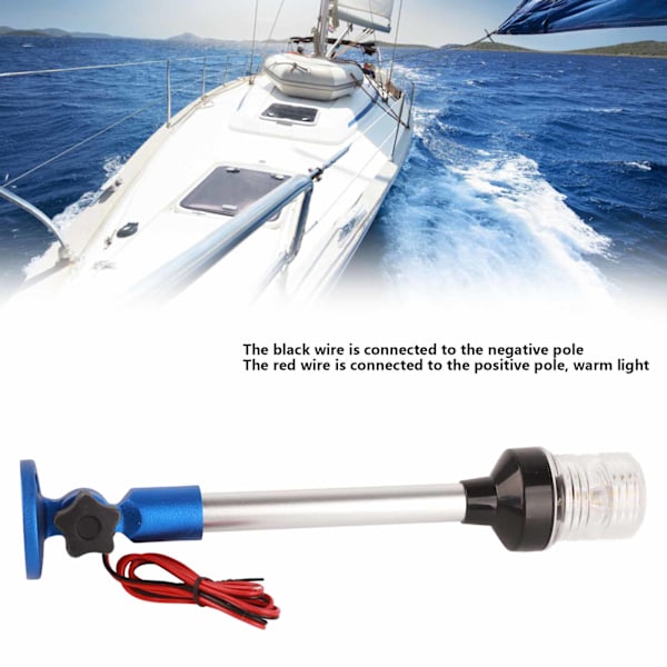 LED Navigationslys Ankerkæde 2nm IP66 Vandafvisende Foldbar Rundt 360° Bådsaglig Baglygte til Yachter Marineblå