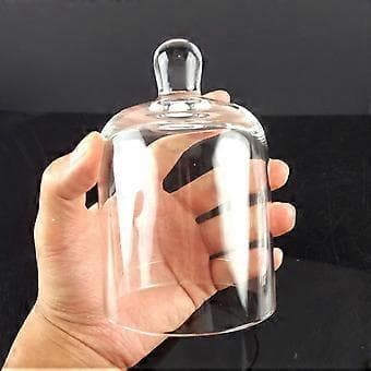 2 Set Dekorativa Glas Klocka Ljusstake Enkel Fest Romantisk Ljusstake