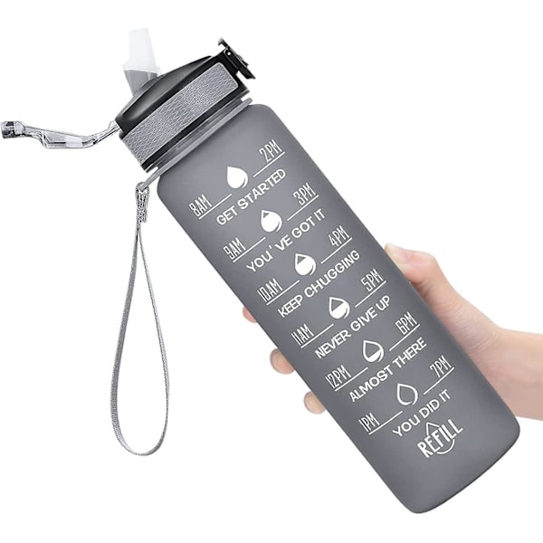 Vattenflaska med tidsmarkeringar, Premium 1 liter sportvatten