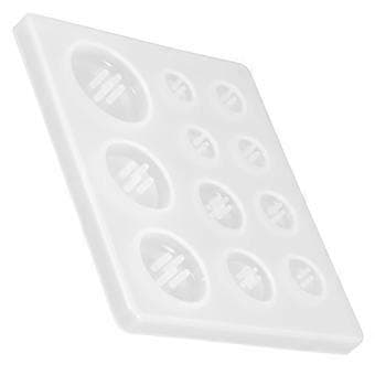 3 stk. Silikoneform Knap Silikoneform Resin Epoxy Fremstilling Form Håndværk Knapforme DIY Tilbehør