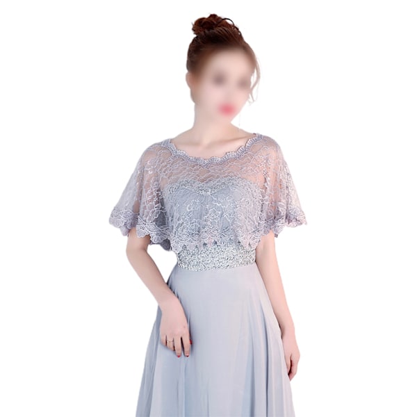 Kvinnor Spets Bröllopssjalar Wrap Bridal Cape Covers Up Evening Pro Style 4