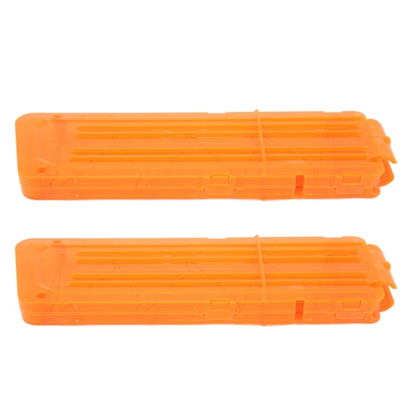 2 ST Mjuka Magasin 15 Dart-Klipp för Mjuka Skjuttleksaker Patronklipp Plastleksakstillbehör Orange