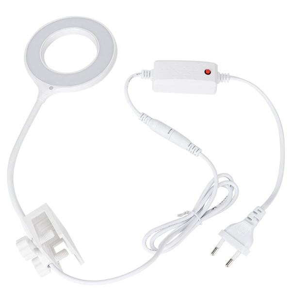 ABS Super Lys Rund Akvarium LED Øjenbeskyttelse Lys Fiskekum Clip Lampe Belysning EU Stik 220VRS-S90