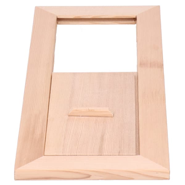 Justerbar luftspalteventilasjon for badstue, glatt overflate luftventil for dampbad, treventilasjonspanel med slitesterkt tremateriale