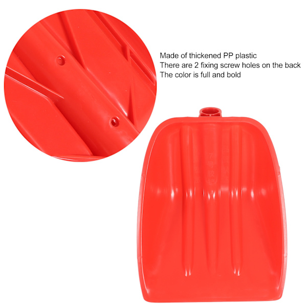 Snøskuffe Rød Tykknet PP Plast Slitesterk Sterk Barnevennlig Skuffe for Hage 39 X 30cm / 15.4 X 11.8in