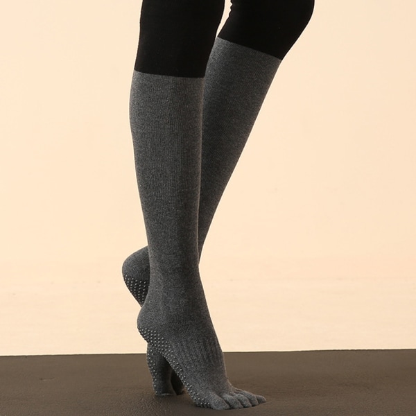 Slip knæ-tå sokker til kvinder - Pilates, Yoga, sokker med greb