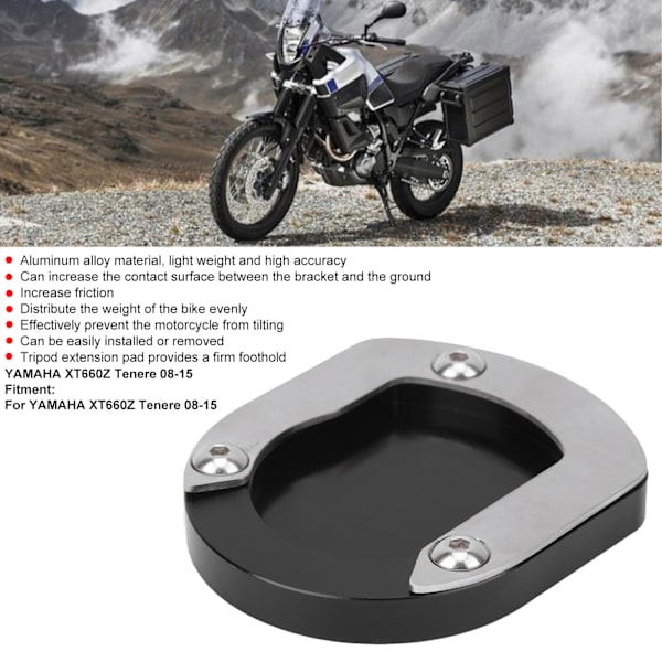 Motorcykel Sidostödsförlängning Kickstand Extension för YAMAHA XT660Z TENERE 08-15