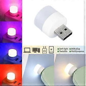 USB Plugglampe Mini LED Nattlys 5V 1W Powerbank Lading USB Boklamper