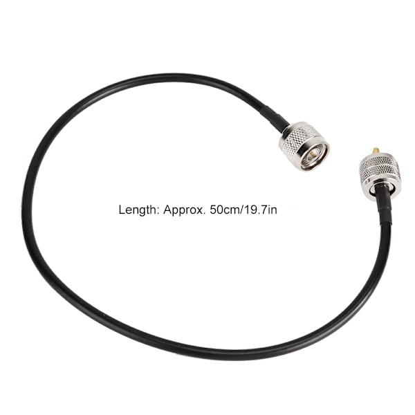 19.7in Coaxial Antenna Adapter Cable N Male to UHF PL259 Male 50 Ohm Low Loss