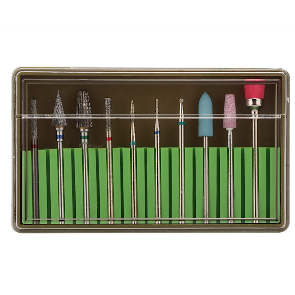 10 st Nagelfrässpetsar Set Manikyr Pedikyr Nagelfilningsmaskin Reservdelar Tillbehör BH-05