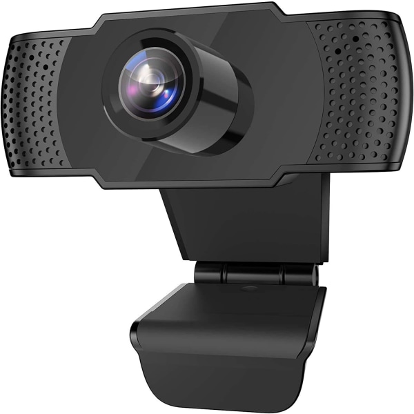 1080P webkamera med innebygd mikrofon, USB 2.0 stasjonær bærbar PC HD-webkamera, Plug and Play for Windows OS, for video livestreaming,