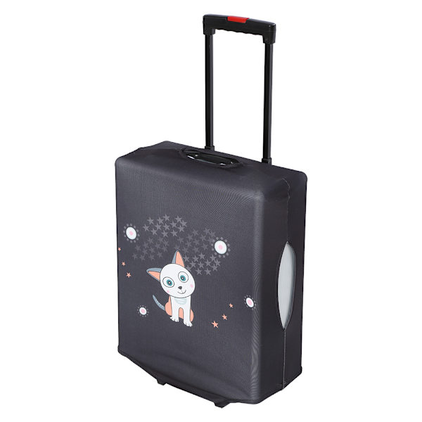 SAFEBET Tegnefilm Kuffert/Kuffertbetræk Trykning Elastisk Støvbestandig Trolley Case (Sort Kat M)