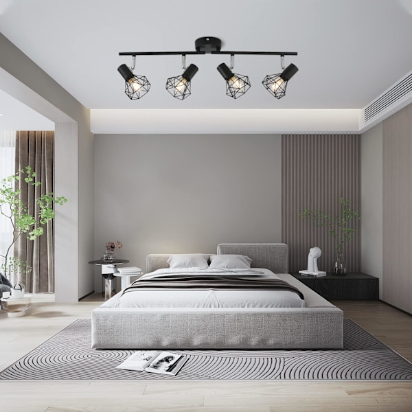 Spotlights för industriell inredning, lättinstallerad justerbar taklampa, kompatibel med dimmer för anpassad belysning, lämplig för kök
