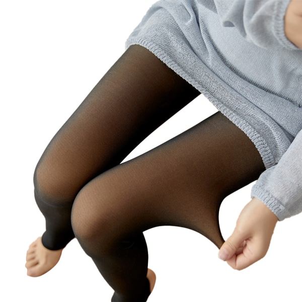 Vintertights med hög midja för kvinnor Varm sammets stretchiga leggings P
