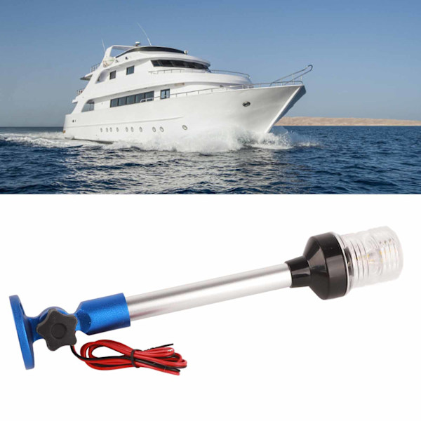 LED Navigationslys Ankerkæde 2nm IP66 Vandafvisende Foldbar Rundt 360° Bådsaglig Baglygte til Yachter Marineblå