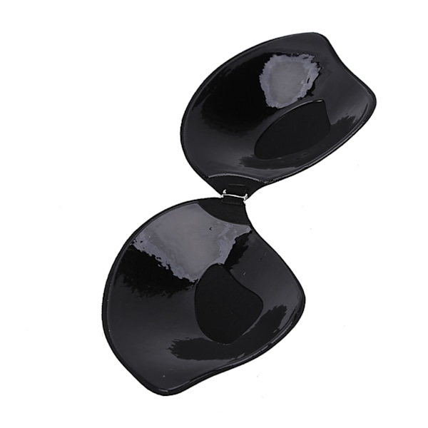Rygglös Bröstbh V-formad Push Up Strapless Plunge Självhäftande Bh för Kvinnor (Svart A)