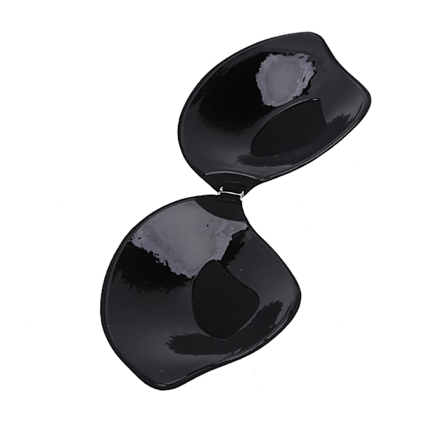 Selkäton rintaliivi V-muotoinen push-up rintaliivi Strapless Plunge itsestään kiinnittyvä rintaliivi naisille (Musta A)