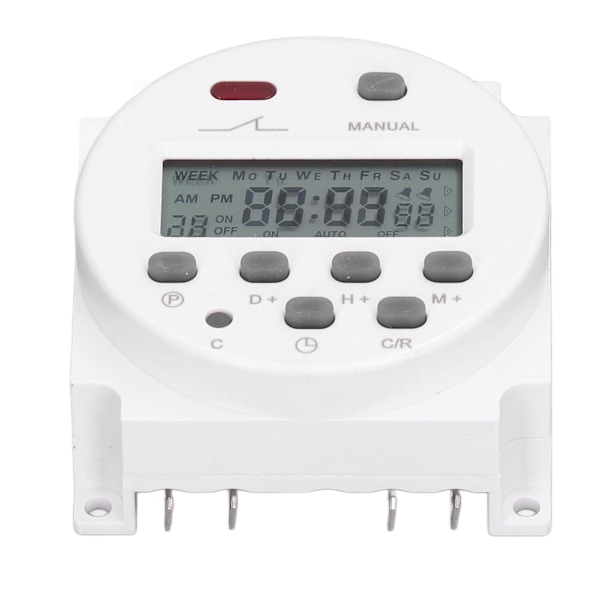 Elektronisk Timer Programmerbar LCD Digital Tidstyring Relébryter 16 På 16 Av Cn101ADC12V