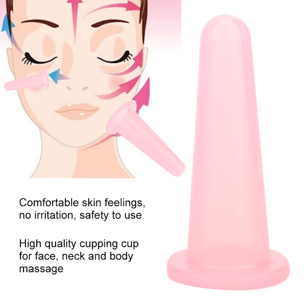 Vakuum Ansiktsmassager Koppar Koppar Ansiktskroppsvårdsterapibehandling (Rosa)