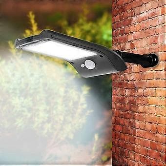 LED Solcellepanel Menneskekroppslys Dobbel Sensor Vanntett Hage Vegglampe med Monteringsstang