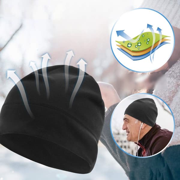 Løbe- og cykelhue af fleece, til mænd og kvinder