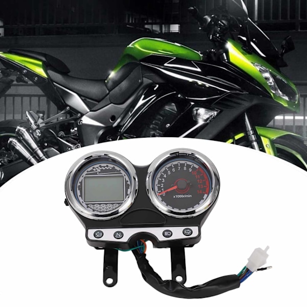 12V Moottoripyörän LCD-mittaristo Nopeusmittari Kierroslukumittari Vaihteet Mittarilukema Näyttö Sopii Suzuki EN125-3F EN150 12-16