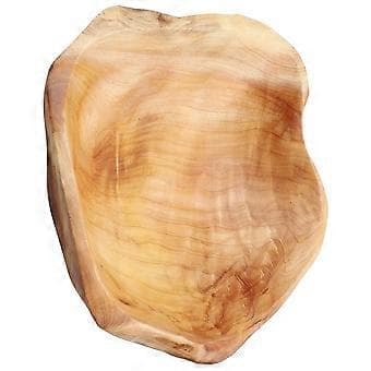 Rustik Trä Fruktskål Snidad Trä Salladsskål Snacks Serveringsfat Hem Trä Serveringsskål