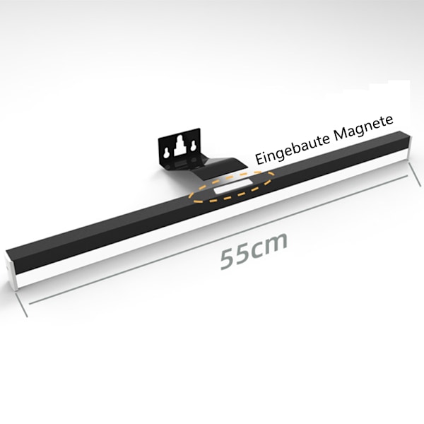 Modern LED Vanity-lampa för att lysa upp vardagsrum, matt svart finish aluminiumkonstruktion med justerbar ljusramp för modern inredningsdesign