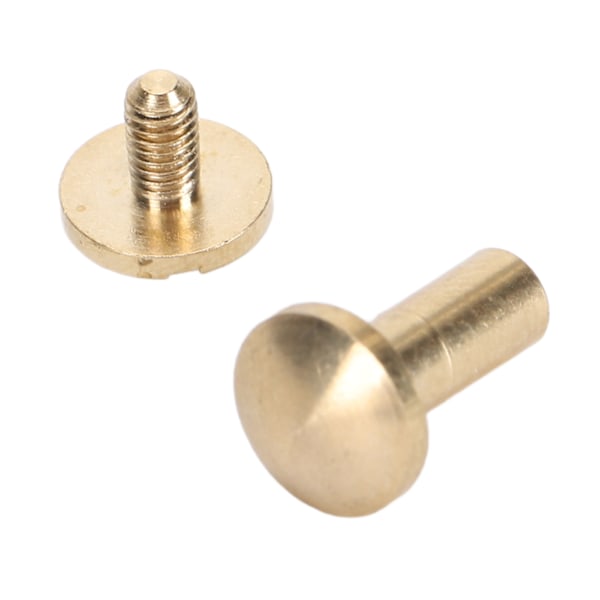 50 Set Mässingsnitar Kit DIY 8mm Spårskruv Dekorativ Böjd Nit för Läder Väska Tyg Byxor Väska Papper 7mm / 0.28in