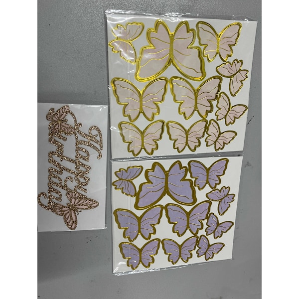 Fjäril Tårtdekoration, Livfull Blandad Storlek 3D Fjäril Muffinsdekoration, Perfekt Födelsedags- och Jubileumsdekoration, Partydekorationer, Livlig 3D-effekt, Säker