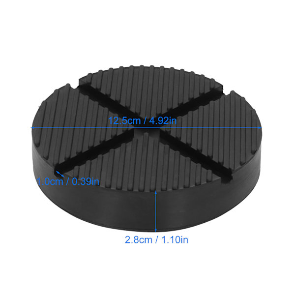 Golvdomkraft Gummiplatta Universal Domkraftplatta Adapterklämma Svetsad Sidoramskena Skydd 125mm
