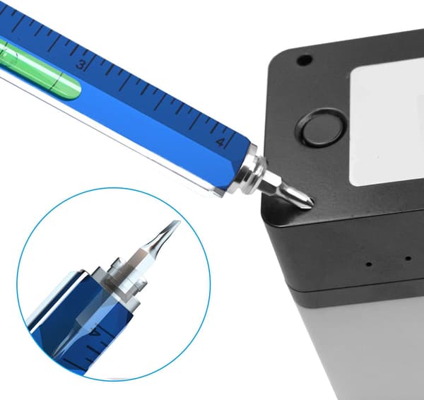 Seje pennegaver til mænd, (blå) Cutier 6-i-1 Multi Tool Tech Pen