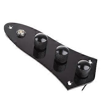 Sort Formonteret Guitar Kontrolplade Fr til Reservedele Udskiftning Sort