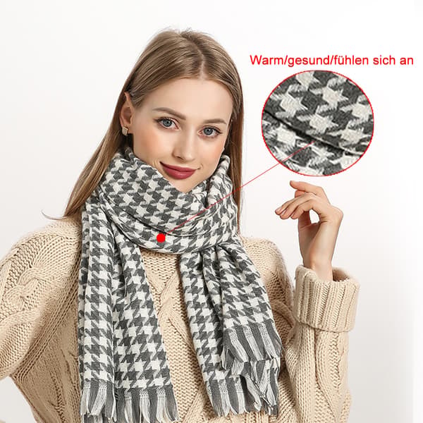 Skjerf for kvinner Vinter Skjerf for kvinner Kaldt vær Skjerf og sjal Dameskjerf grey