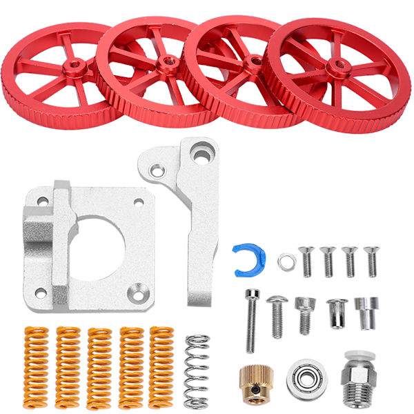3D-skrivar Extruder Uppgraderingskit Röd Hand Vrid Nivelleringsmutter Fjädrar Dämpare Set