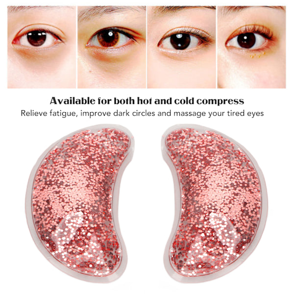 2 stk Varme/Kalde Øyeputer Gjenbrukbare Gel Øyekjølere for å Lindre Hevelse og Mørke Ringer